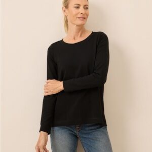 NEW Pact Black Luxe Stretch Jersey Swing Long Sleeve